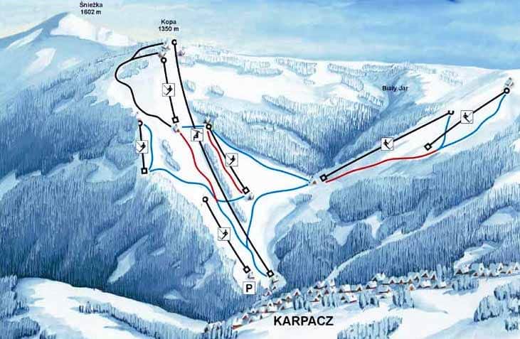 Polen - Karpacz pistekaart